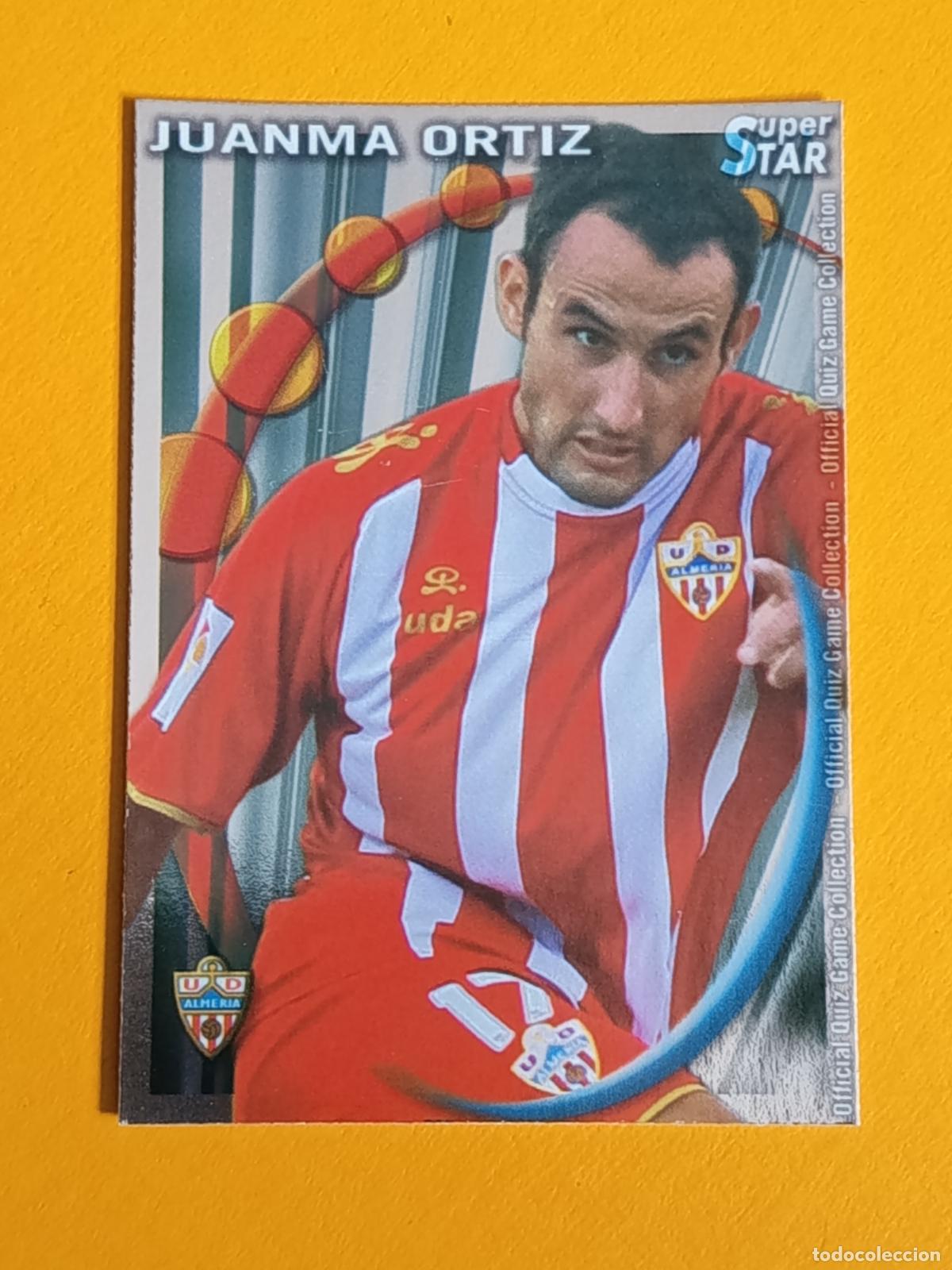 Cromos de f&uacute;tbol: 349 JUANMA ORTIZ. SUPERSTAR BRILLO LISO. U.D ALMER&Iacute;A. FICHAS QUIZ LIGA 2011. MUNDICROMO
