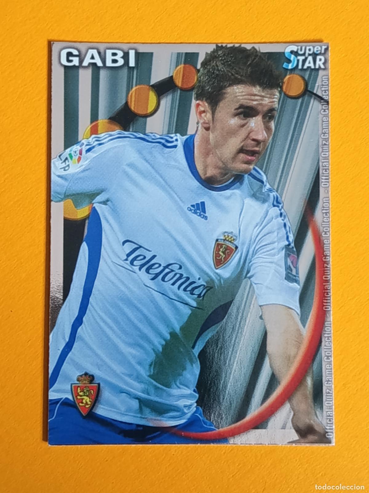 Cromos de f&uacute;tbol: 376 GABI. SUPERSTAR BRILLO LISO. REAL ZARAGOZA. FICHAS QUIZ LIGA 2011. MUNDICROMO