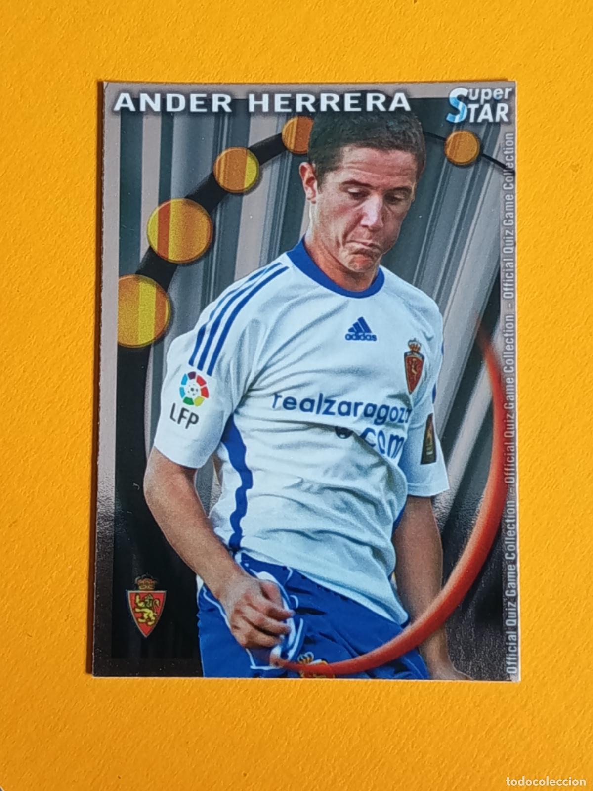 Cromos de f&uacute;tbol: 378 ANDER HERRERA. SUPERSTAR BRILLO LISO. REAL ZARAGOZA. FICHAS QUIZ LIGA 2011. MUNDICROMO