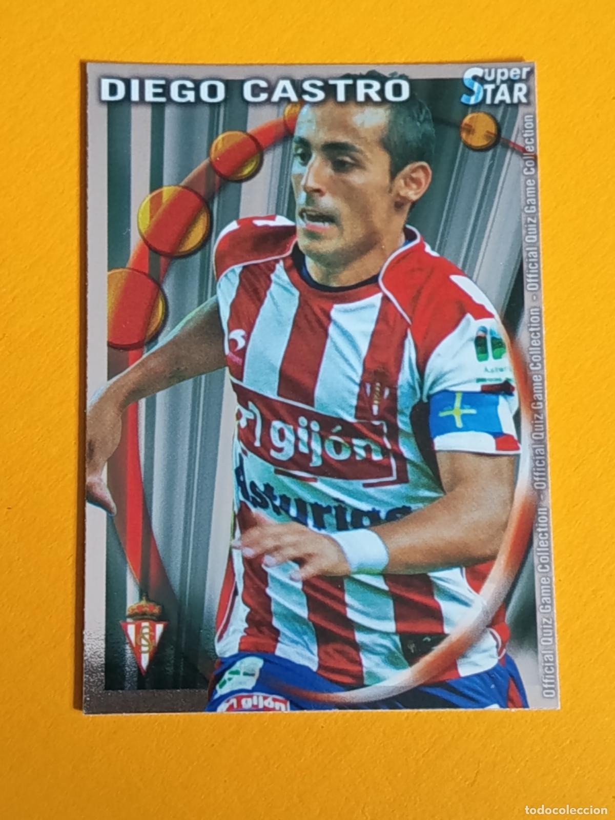Cromos de f&uacute;tbol: 404 DIEGO CASTRO. SUPERSTAR BRILLO LISO. SPORTING DE GIJ&Oacute;N. FICHAS QUIZ LIGA 2011. MUNDICROMO