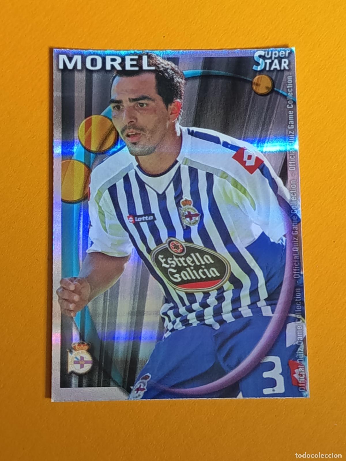 Cromos de f&uacute;tbol: 266 MOREL. SUPERSTAR BRILLO RAYAS HORIZONTALES. DEPTIVO LA CORU&Ntilde;A. FICHAS QUIZ LIGA 2011. MUNDICROMO