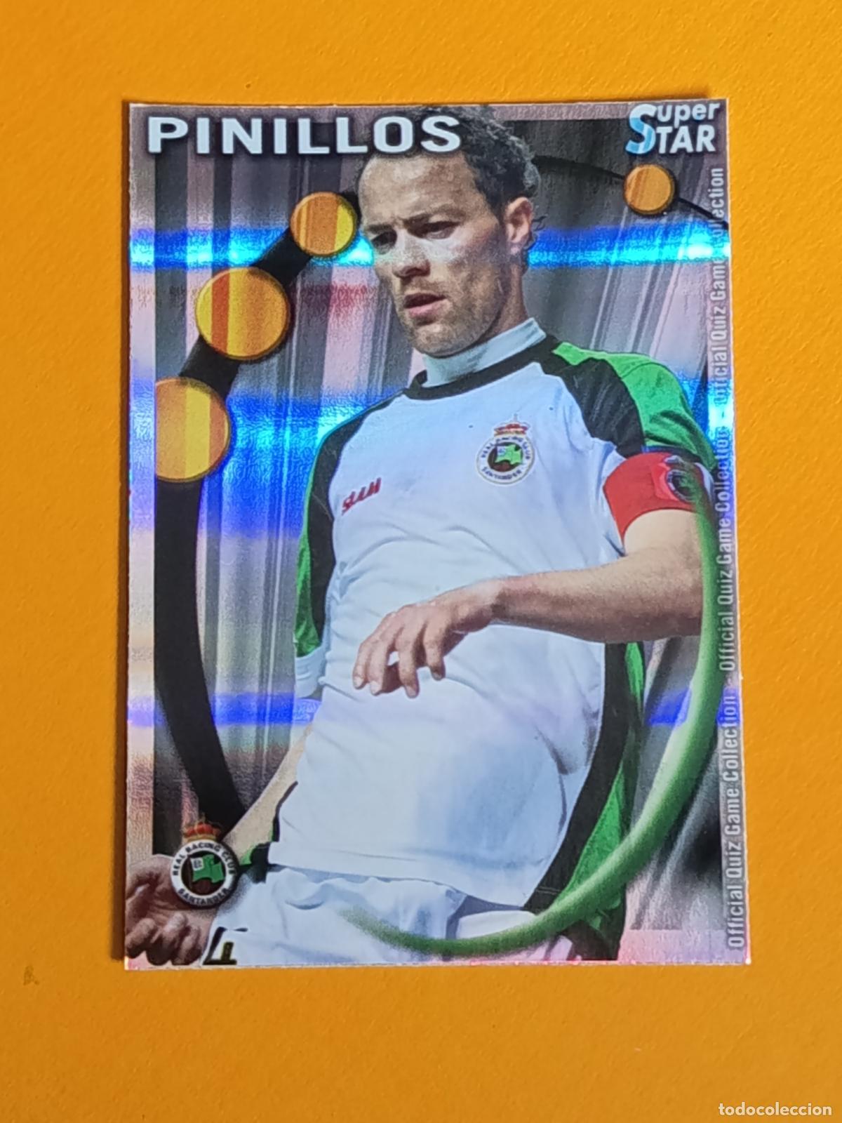 Cromos de f&uacute;tbol: 429 PINILLOS. SUPERSTAR BRILLO RAYAS HORIZONTALES. RACING DE SANT. FICHAS QUIZ LIGA 2011. MUNDICROMO