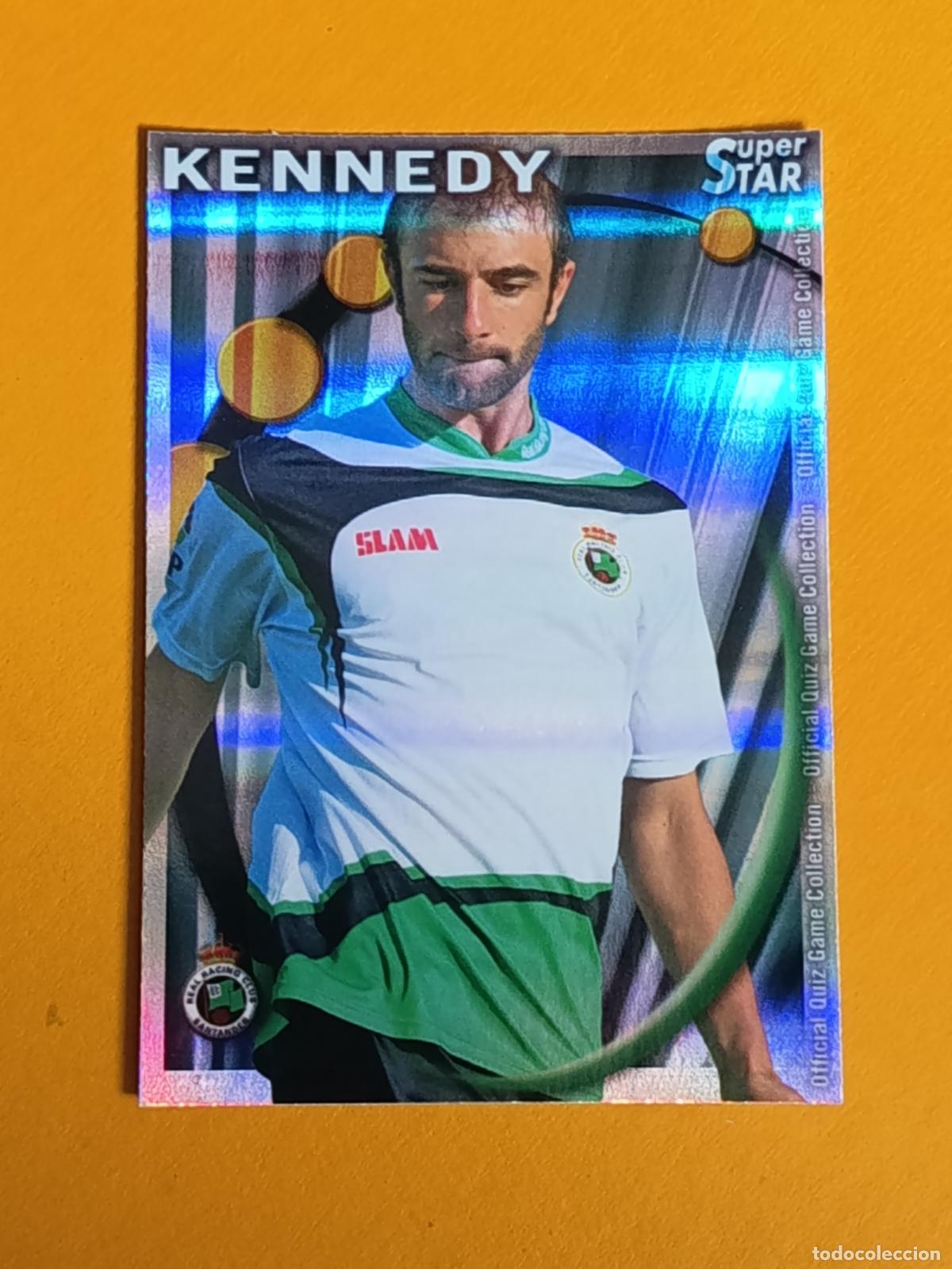 Cromos de f&uacute;tbol: 432 KENNEDY. SUPERSTAR BRILLO RAYAS HORIZONTALES. RACING DE SANT. FICHAS QUIZ LIGA 2011. MUNDICROMO