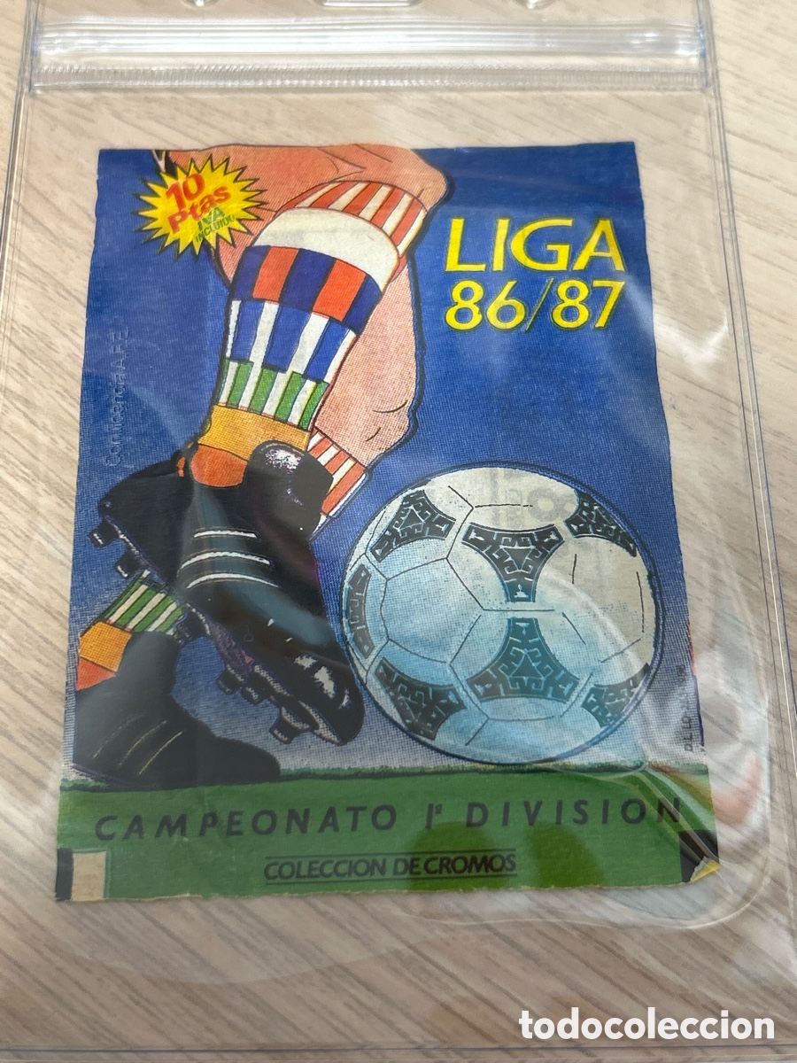 Cromos de f&uacute;tbol: Sobre cromos liga 86 87 ediciones Este sin abrir