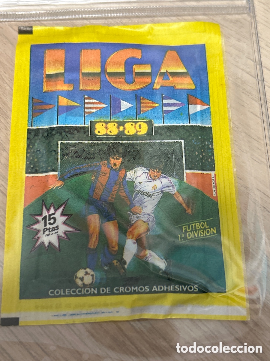 Cromos de f&uacute;tbol: Sobre cromos liga 88 89 Este sin abrir
