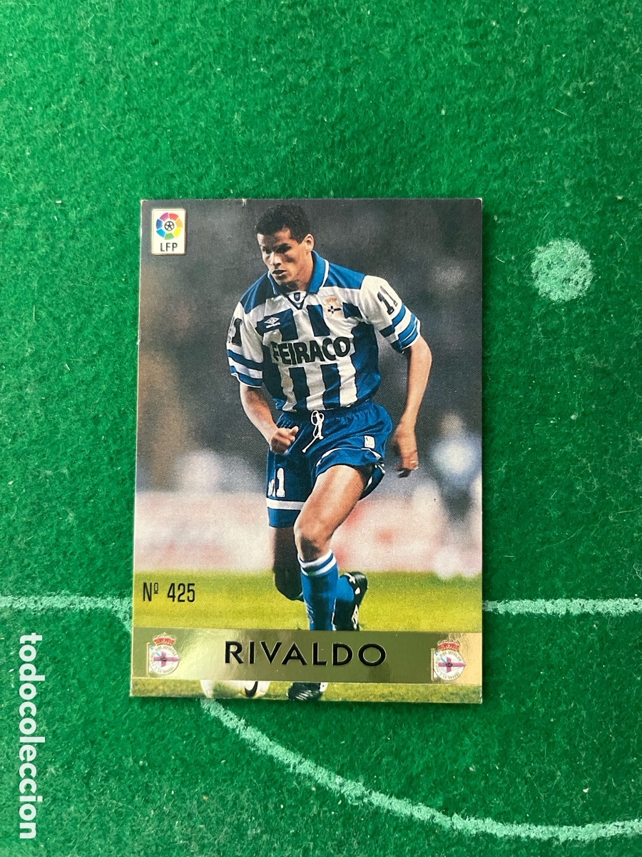 Cromos de f&uacute;tbol: 425 RIVALDO DEPORTIVO DE LA CORU&Ntilde;A LAS FICHAS DE LA LIGA 1997 1998 MUNDICROMO EL MEJOR 1996 97