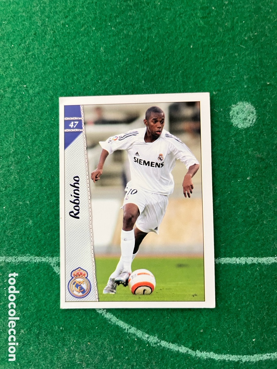 Cromos de f&uacute;tbol: 47 ROBINHO REAL MADRID LAS FICHAS DE LA LIGA 2006 2007 MUNDICROMO