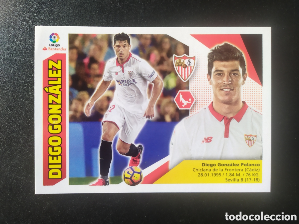 Cromos de f&uacute;tbol: Liga este 2017 2018 17 18 panini Diego Gonz&aacute;lez n&deg; 4A 4 A Sevilla