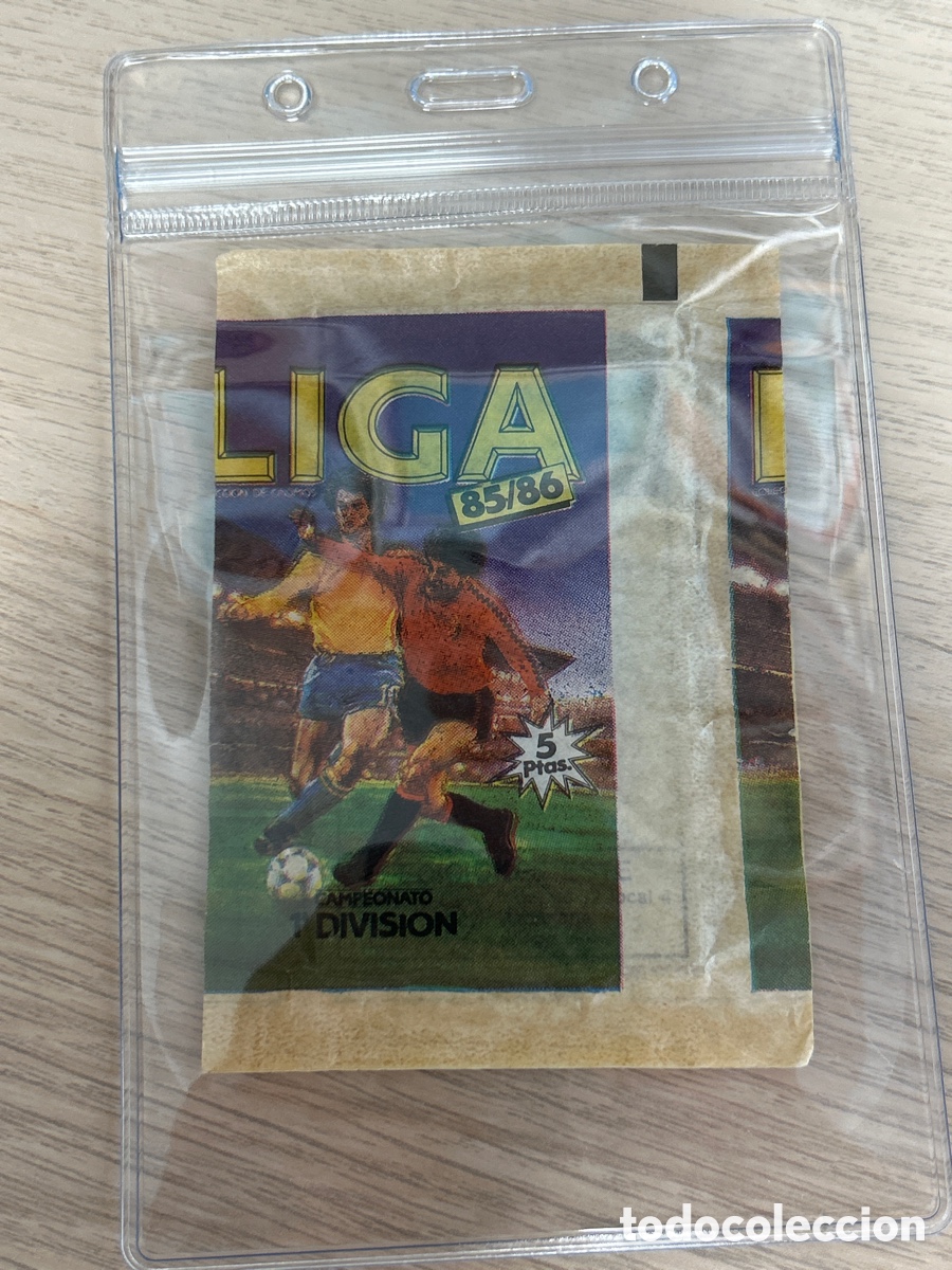 Cromos de f&uacute;tbol: Sobre cromos liga 85 86 Este sin abrir leer