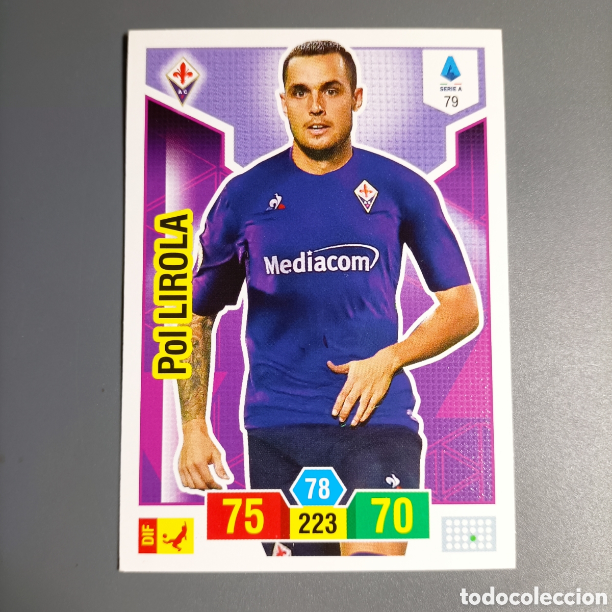 Cromos de f&uacute;tbol: Cromo Pol Lirola N.79 - Panini Adrenalyn XL Calciatori 2019/20 (Fiorentina)