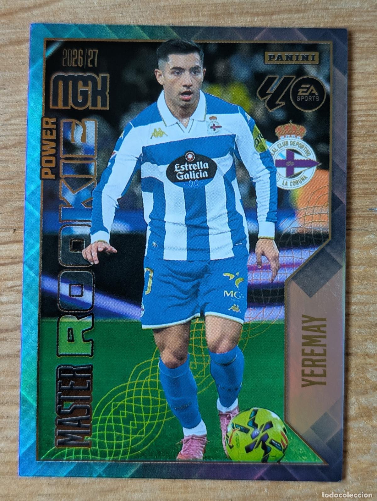 Cromos de f&uacute;tbol: PANINI MEGACRACKS 26/27 2026/2027 #423P YEREMAY (R.C. DEPORTIVO) MASTER ROOKIE POWER