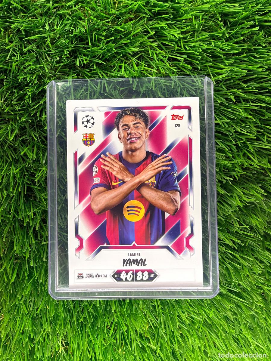 Cromos de f&uacute;tbol: N&ordm; 128 Lamine Yamal FC Barcelona Match Attax 26 27
