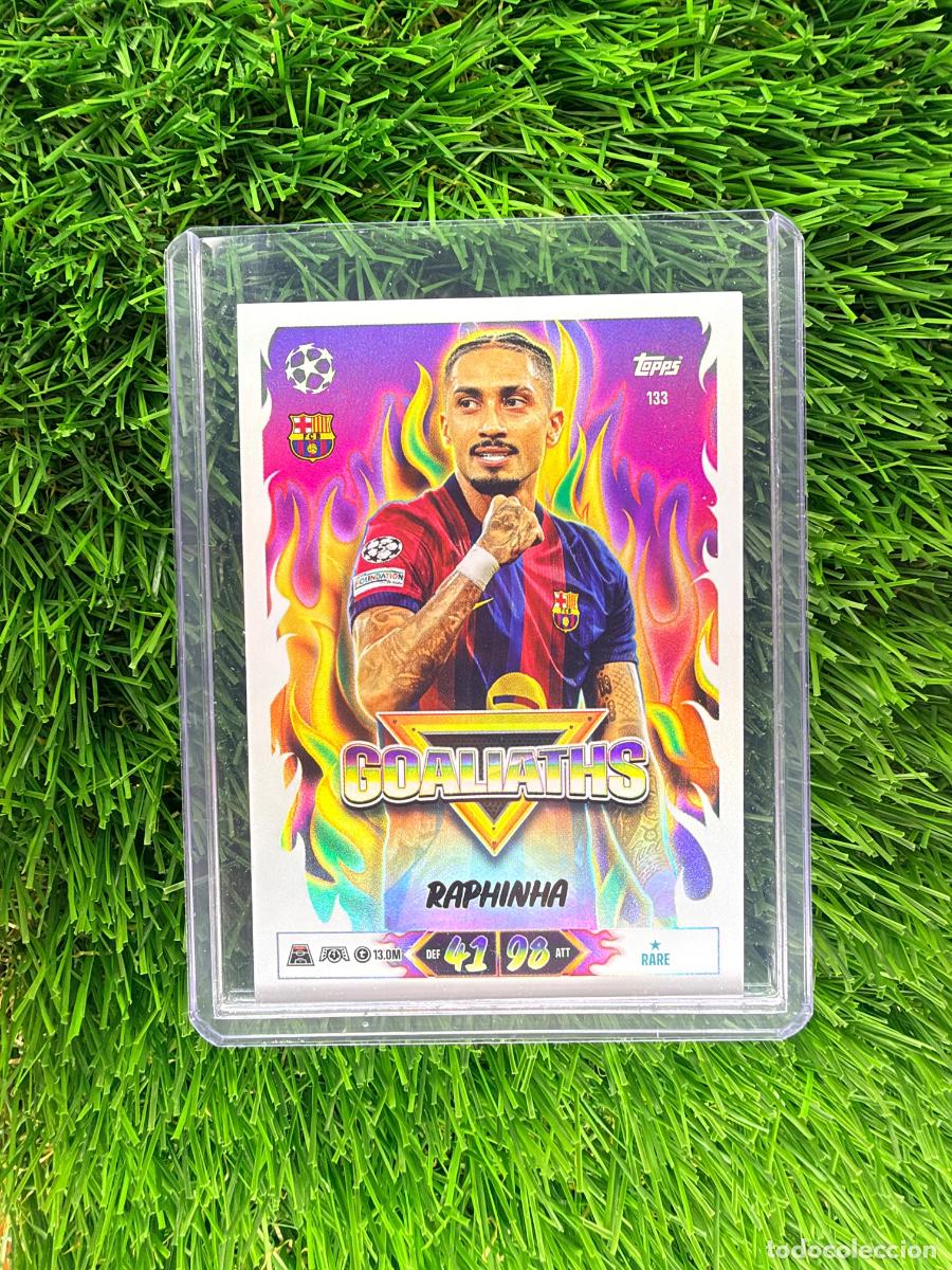 Cromos de f&uacute;tbol: N&ordm; 133 Raphinha Goaliaths FC Barcelona Match Attax 26 27