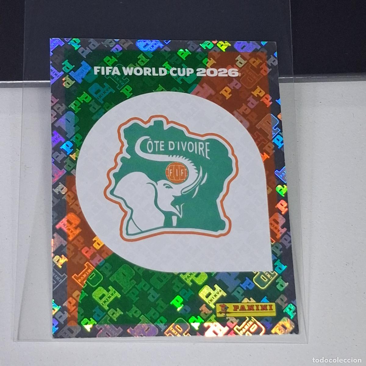 Cromos de f&uacute;tbol: B68 CIV1 CIV 1 ESCUDO LOGO COSTA DE MARFIL IVORY COAST MUNDIAL FIFA WORLD CUP 2026 STICKER PANINI
