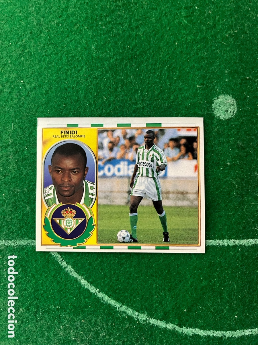 Cromos de f&uacute;tbol: FINIDI REAL BETIS LIGA ESTE 1996 1997 PANINI COLOCA