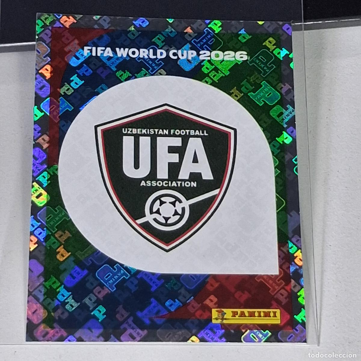 Cromos de f&uacute;tbol: B69 UZB1 EMBLEM ESCUDO 1 UZBEKIST&Aacute;N UZB MUNDIAL FIFA WORLD CUP 2026 STICKER PANINI