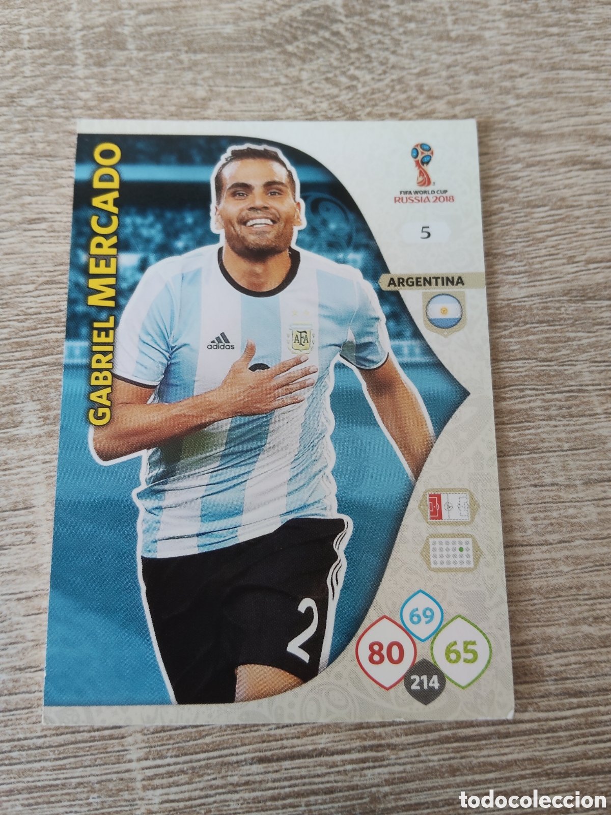 Cromos de f&uacute;tbol: Panini mundial Rusia 2018 Gabriel Mercado Argentina
