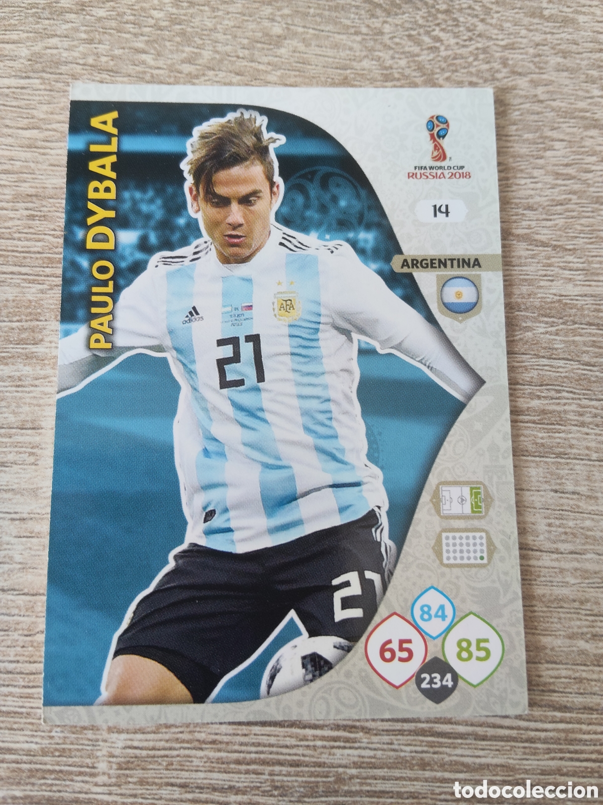 Cromos de f&uacute;tbol: Panini Adrenalyn mundial Rusia 2018 14 Paulo Dybala Argentina