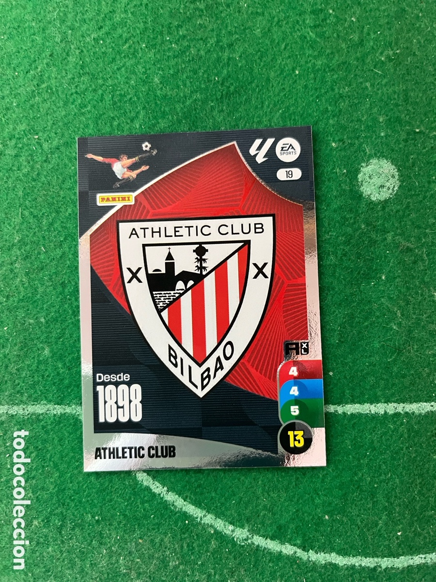 Cromos de f&uacute;tbol: 19 ATHLETIC DE BILBAO ADRENALYN 2024 2025 PANINI ESCUDO
