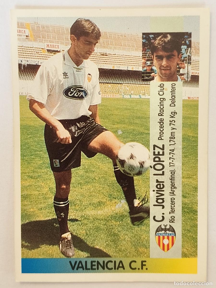 Cromos de f&uacute;tbol: #27-A CLAUDIO LOPEZ COLOCA (VALENCIA C.F.) LIGA 96/97 PANINI