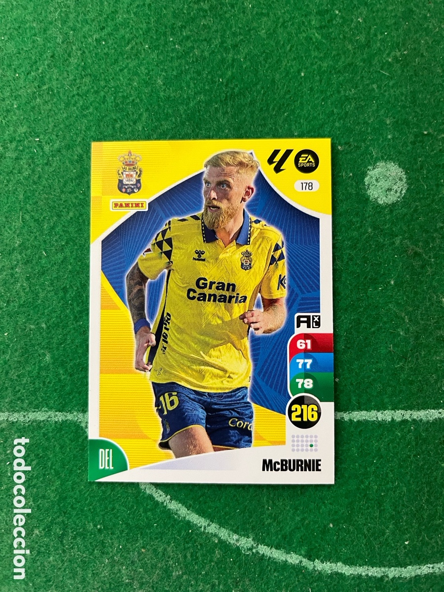 Cromos de f&uacute;tbol: 178 MCBURNIE LAS PALMAS ADRENALYN 2024 2025 PANINI