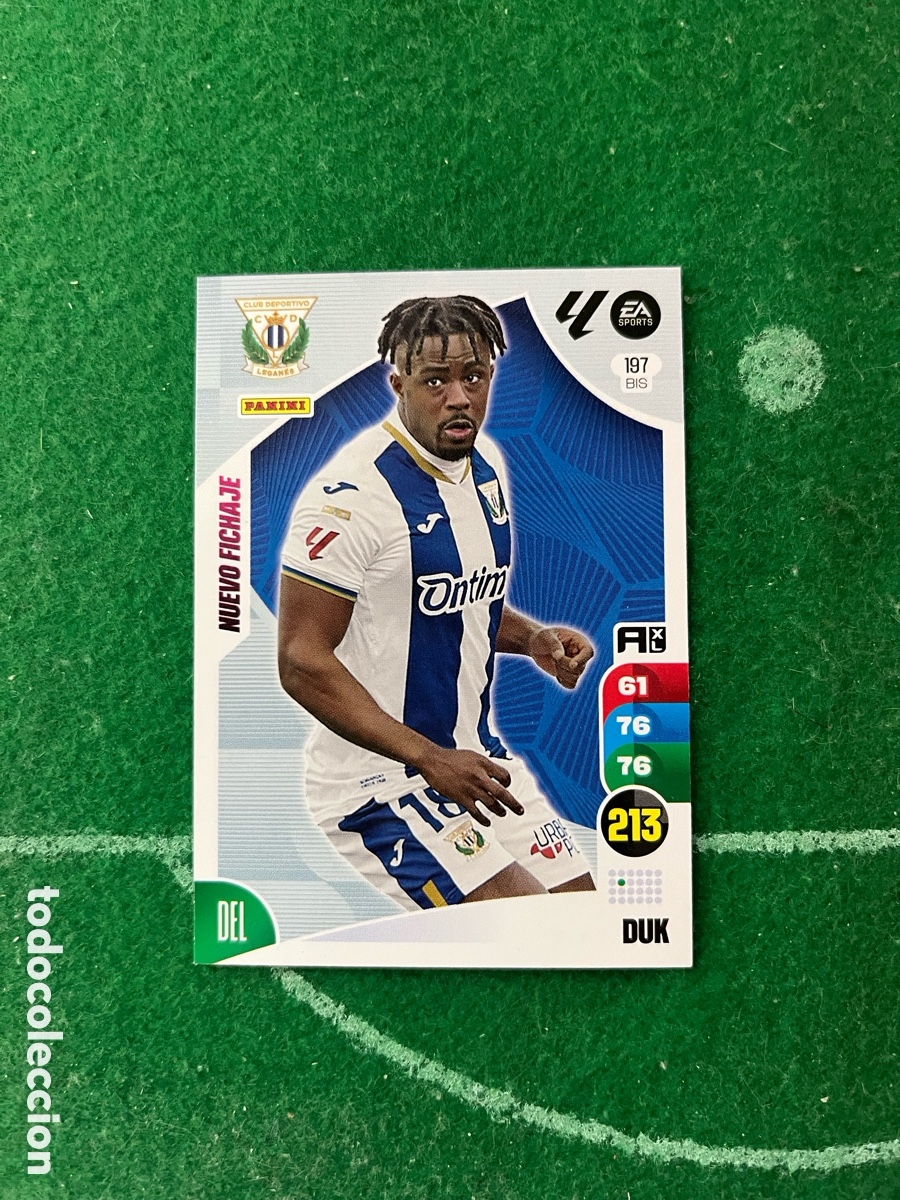 Cromos de f&uacute;tbol: 197 BIS DUK LEGAN&Eacute;S ADRENALYN 2024 2025 PANINI NUEVO FICHAJE