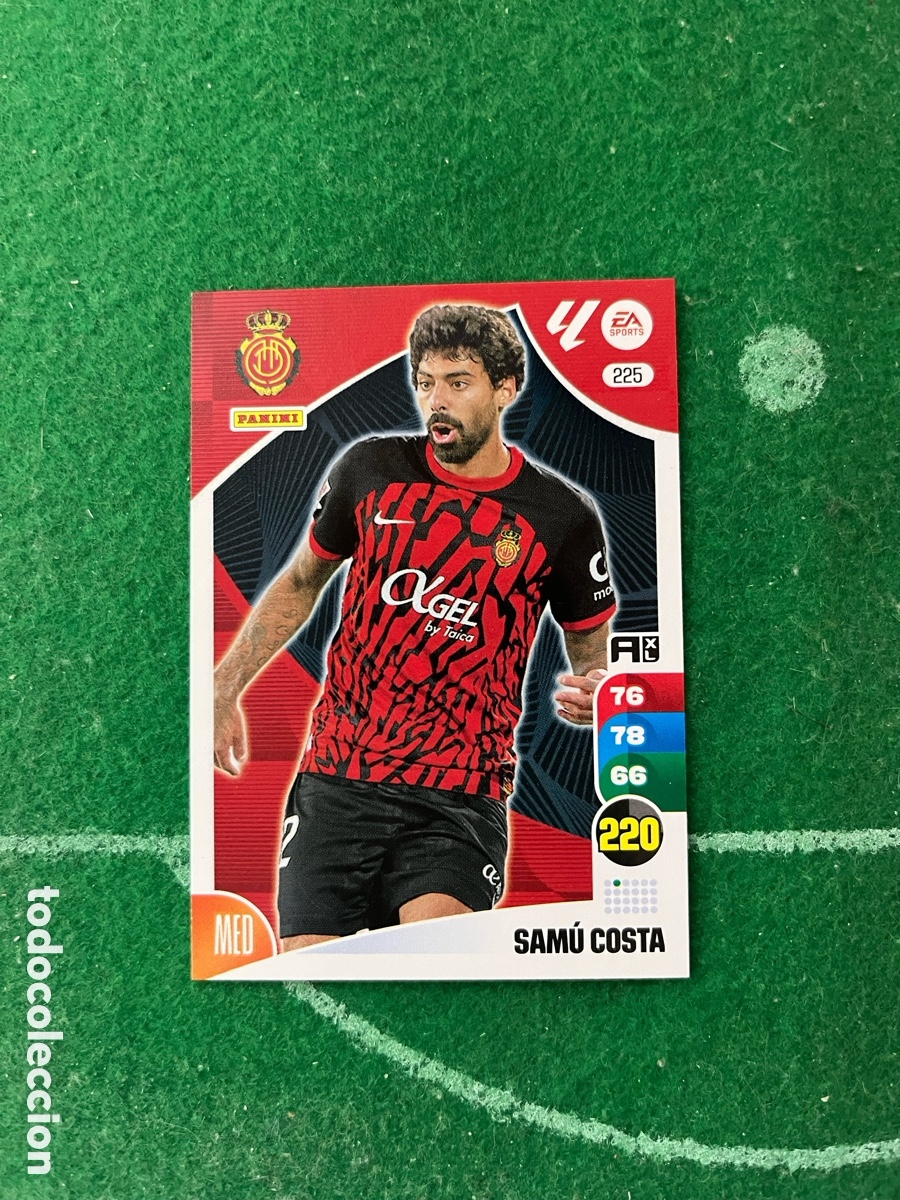 Cromos de f&uacute;tbol: 225 SAMU COSTA MALLORCA ADRENALYN 2024 2025 PANINI