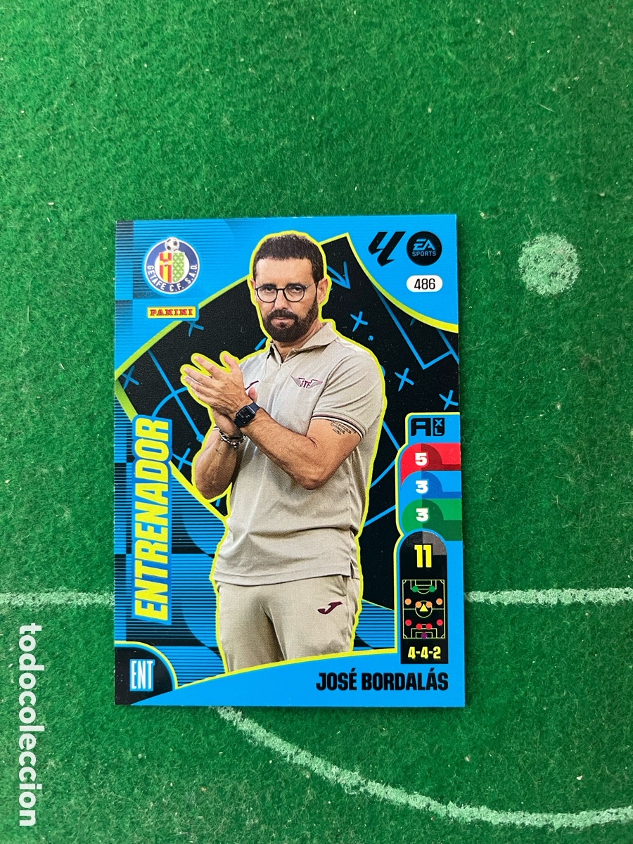 Cromos de f&uacute;tbol: 486 JOS&Eacute; BORDAL&Aacute;S GETAFE ADRENALYN 2024 2025 PANINI ENTRENADOR