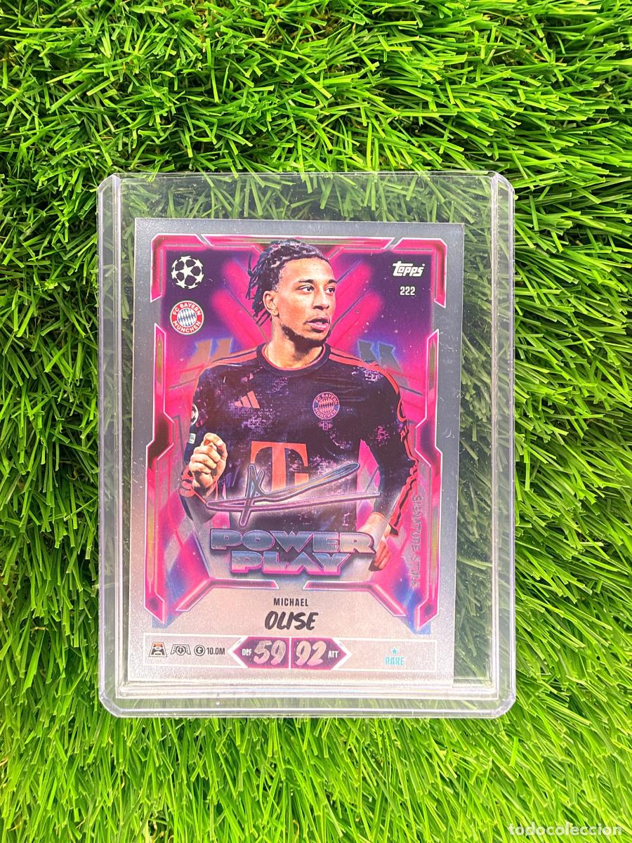 Cromos de f&uacute;tbol: N&ordm; 222 Michael Olise Power Play Signature Style Bayern de Munich Match Attax 26 27