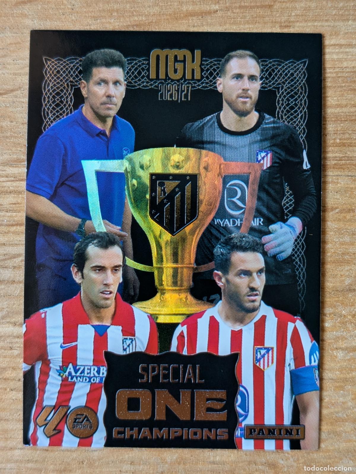 Cromos de f&uacute;tbol: PANINI MEGACRACKS 26/27 2026/2027 - OBLAK SIMEONE KOKE GODIN (ATLETICO MADRID) SPECIAL ONE CHAMPIONS