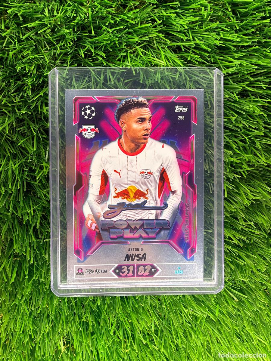Cromos de f&uacute;tbol: N&ordm; 258 Antonio Nusa Power Play Signature Style RB Leipzig Match Attax 26 27