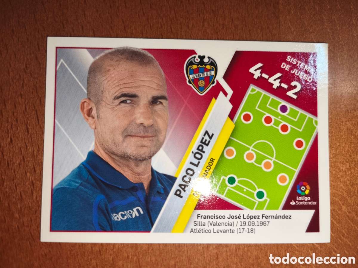 Cromos de f&uacute;tbol: Paco L&oacute;pez n&deg;24 Liga Este 19/20 Levante