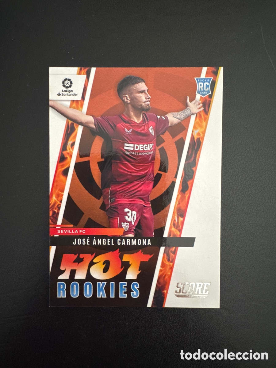 Cromos de f&uacute;tbol: CARMONA SEVILLA HOT ROOKIES N&Uacute;MERO 12 PANINI SCORE 2022 2023