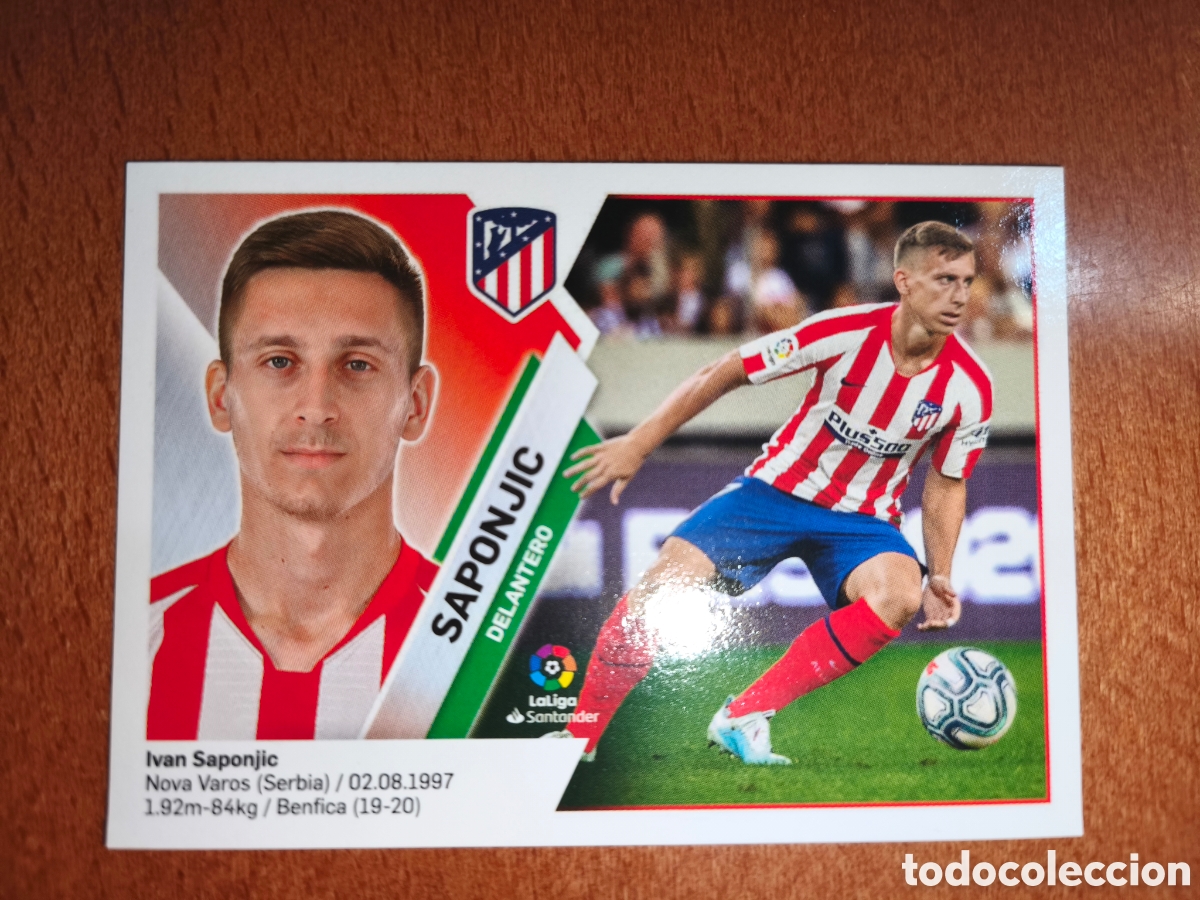 Cromos de f&uacute;tbol: Saponjic coloca n&deg;16 Bis liga este 19/20 Atl&eacute;tico De Madrid