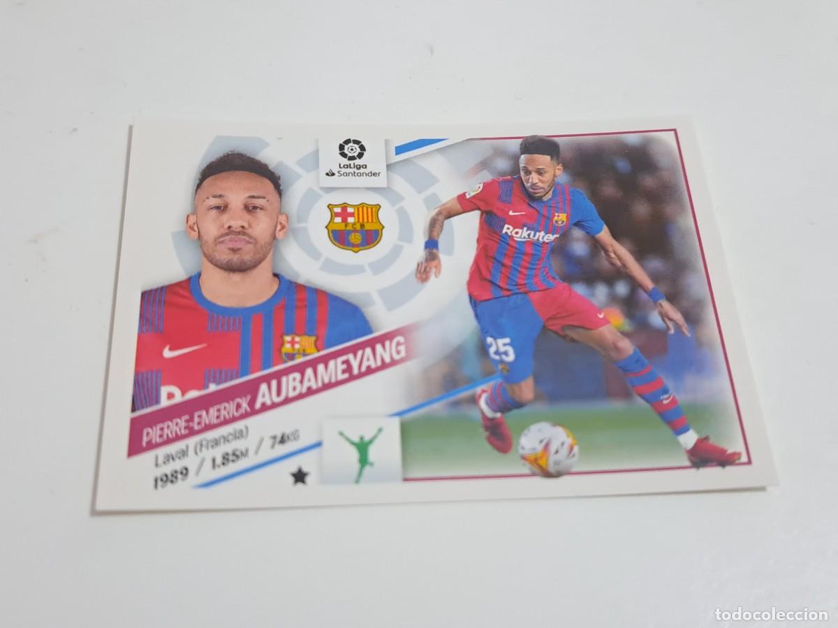 Cromos de f&uacute;tbol: CROMO LIGA 22-23 2022-23 FC BARCELONA BAR&Ccedil;A AUBAMEYANG NUMERO 20 BAJA EDICIONES ESTE PANINI