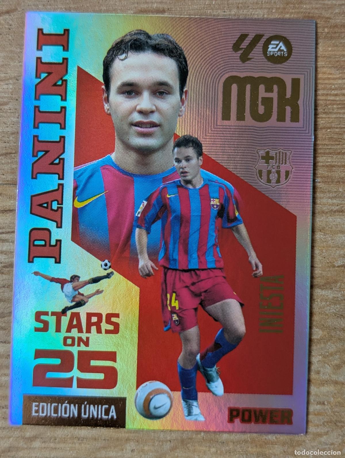 Cromos de f&uacute;tbol: PANINI MEGACRACKS 26/27 2026/2027 #434P INIESTA (F.C. BARCELONA) STARS ON 25 POWER EDICION UNICA