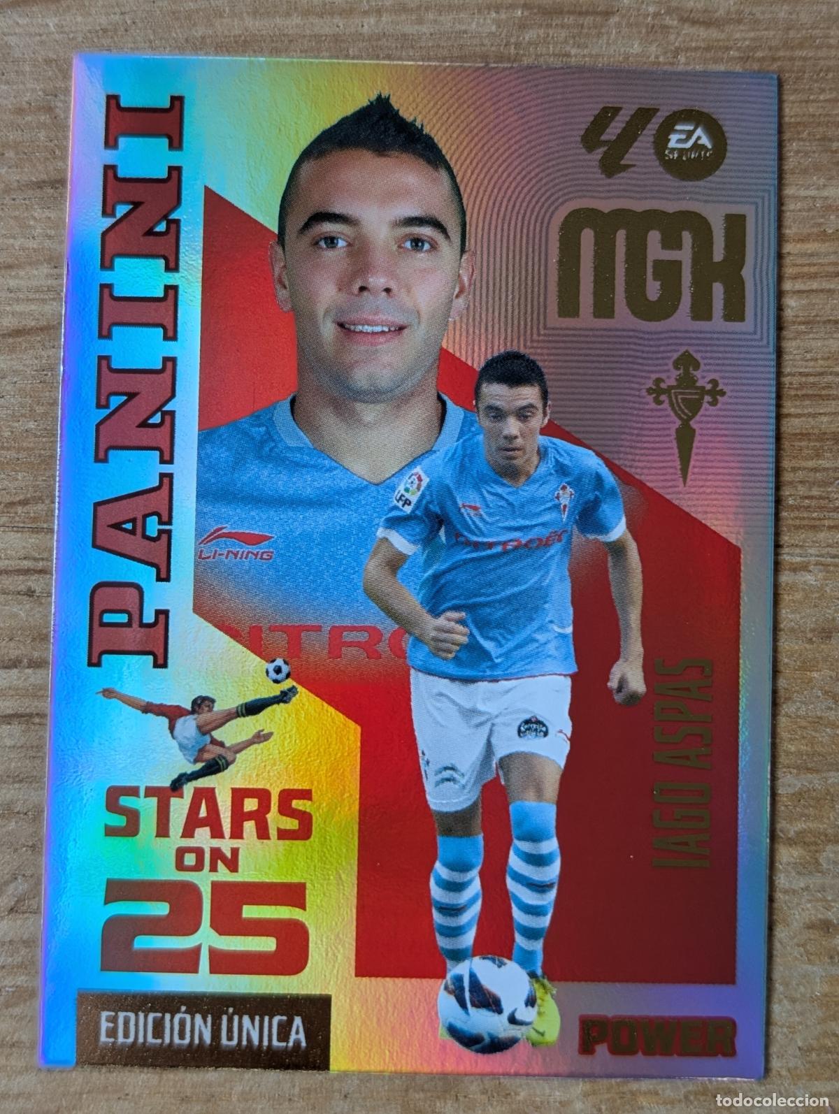 Cromos de f&uacute;tbol: PANINI MEGACRACKS 26/27 2026/2027 #444P IAGO ASPAS (R.C. CELTA) STARS ON 25 POWER EDICION UNICA