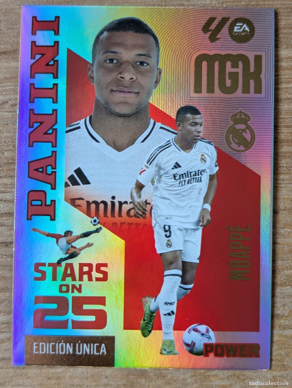 Cromos de f&uacute;tbol: PANINI MEGACRACKS 26/27 2026/2027 #450P MBAPPE (REAL MADRID) STARS ON 25 POWER EDICION UNICA