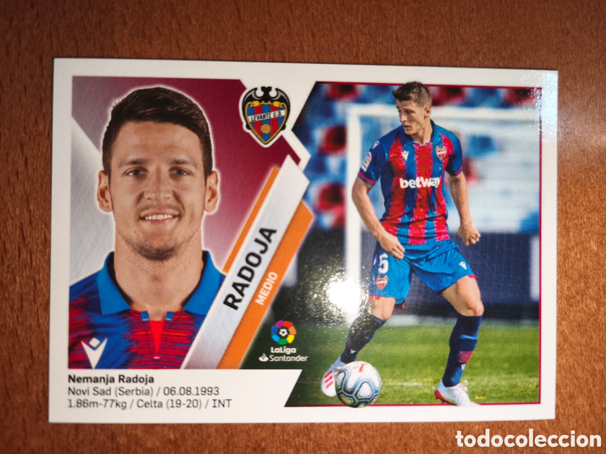 Cromos de f&uacute;tbol: Radoja coloca n&deg;10 Bis liga este 19/20 Levante
