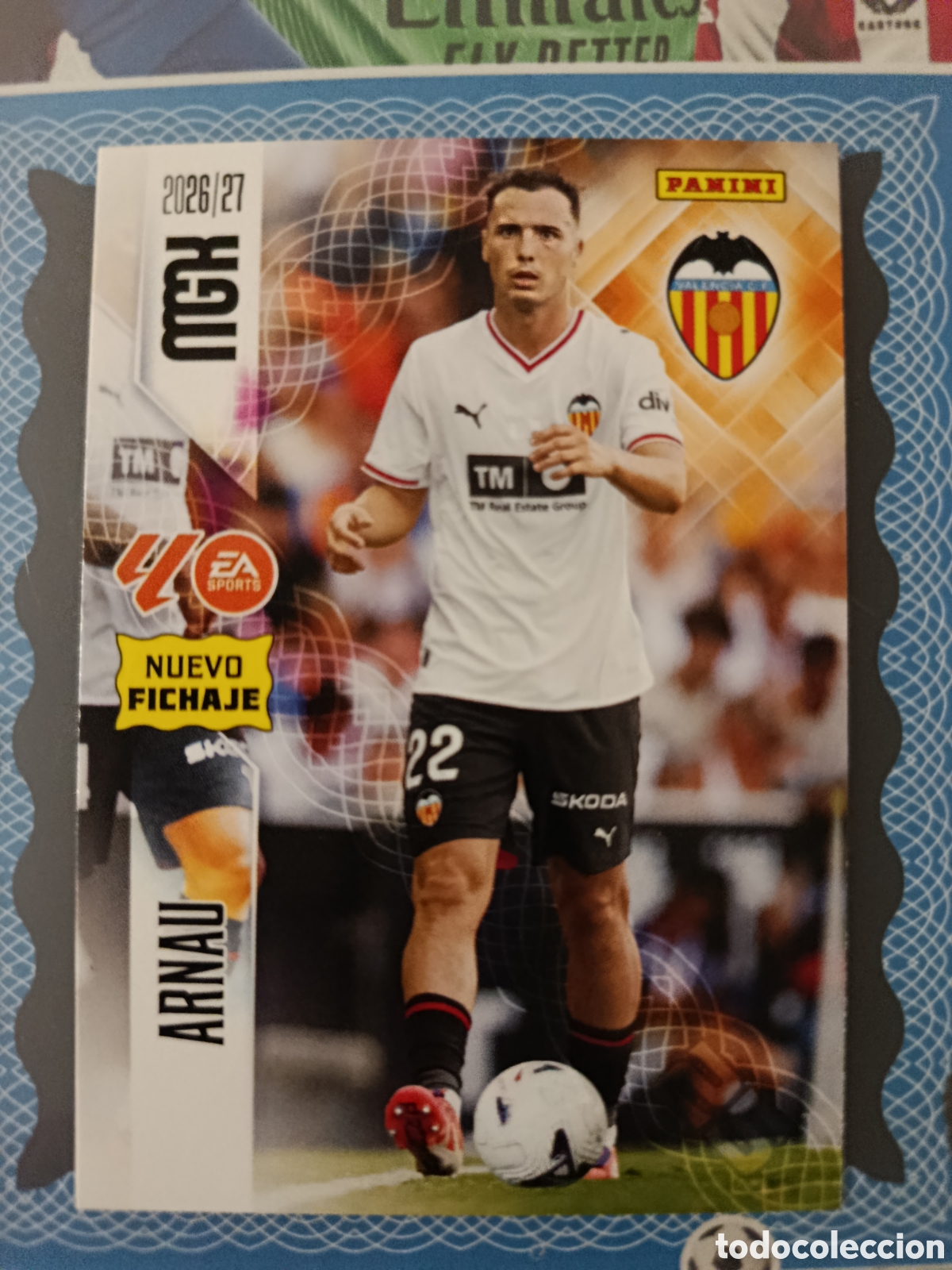 Cromos de f&uacute;tbol: MEGACRACKS 2026 2027 26 27 - PANINI - N&ordm; 497 ARNAU VALENCIA NUEVA FICHA