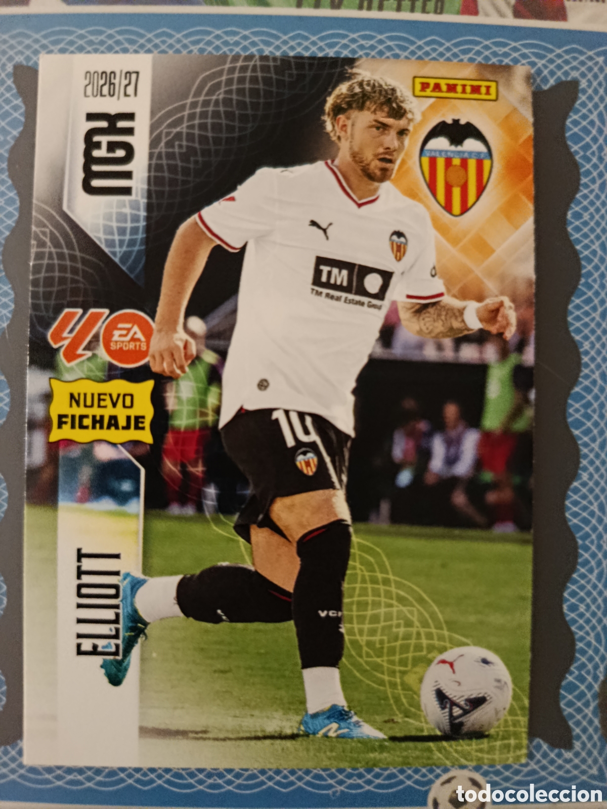 Cromos de f&uacute;tbol: MEGACRACKS 2026 2027 26 27 - PANINI - N&ordm; 507 ELLIOTT VALENCIA NUEVA FICHA