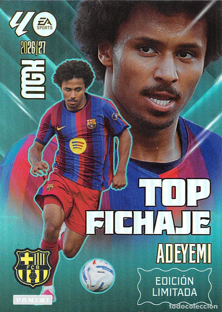 Cromos de f&uacute;tbol: PANINI MEGACRACKS 26/27 2026/2027 - ADEYEMI (F.C. BARCELONA) TOP FICHAJE EDICION LIMITADA