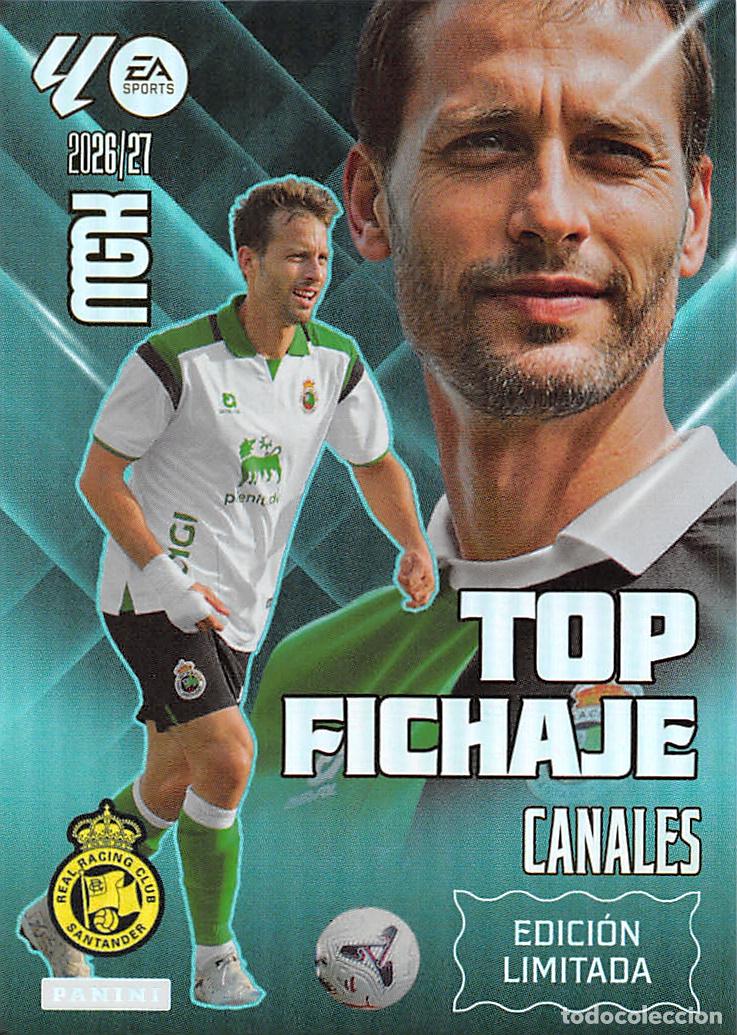 Cromos de f&uacute;tbol: PANINI MEGACRACKS 26/27 2026/2027 - CANALES (R. RACING CLUB) TOP FICHAJE EDICION LIMITADA