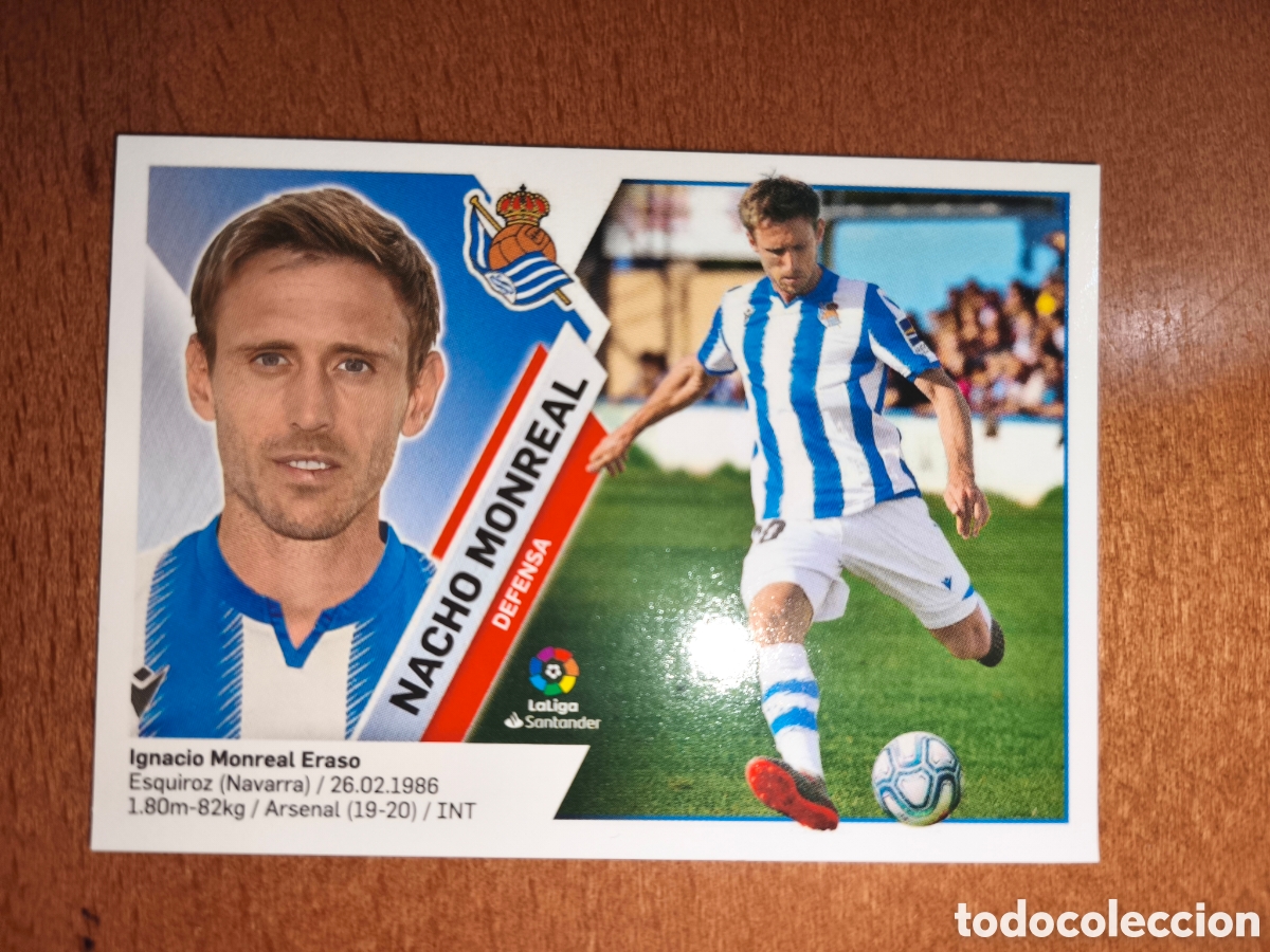 Cromos de f&uacute;tbol: Nacho Monreal fichaje n&deg;59 liga este 19/20 Real Sociedad
