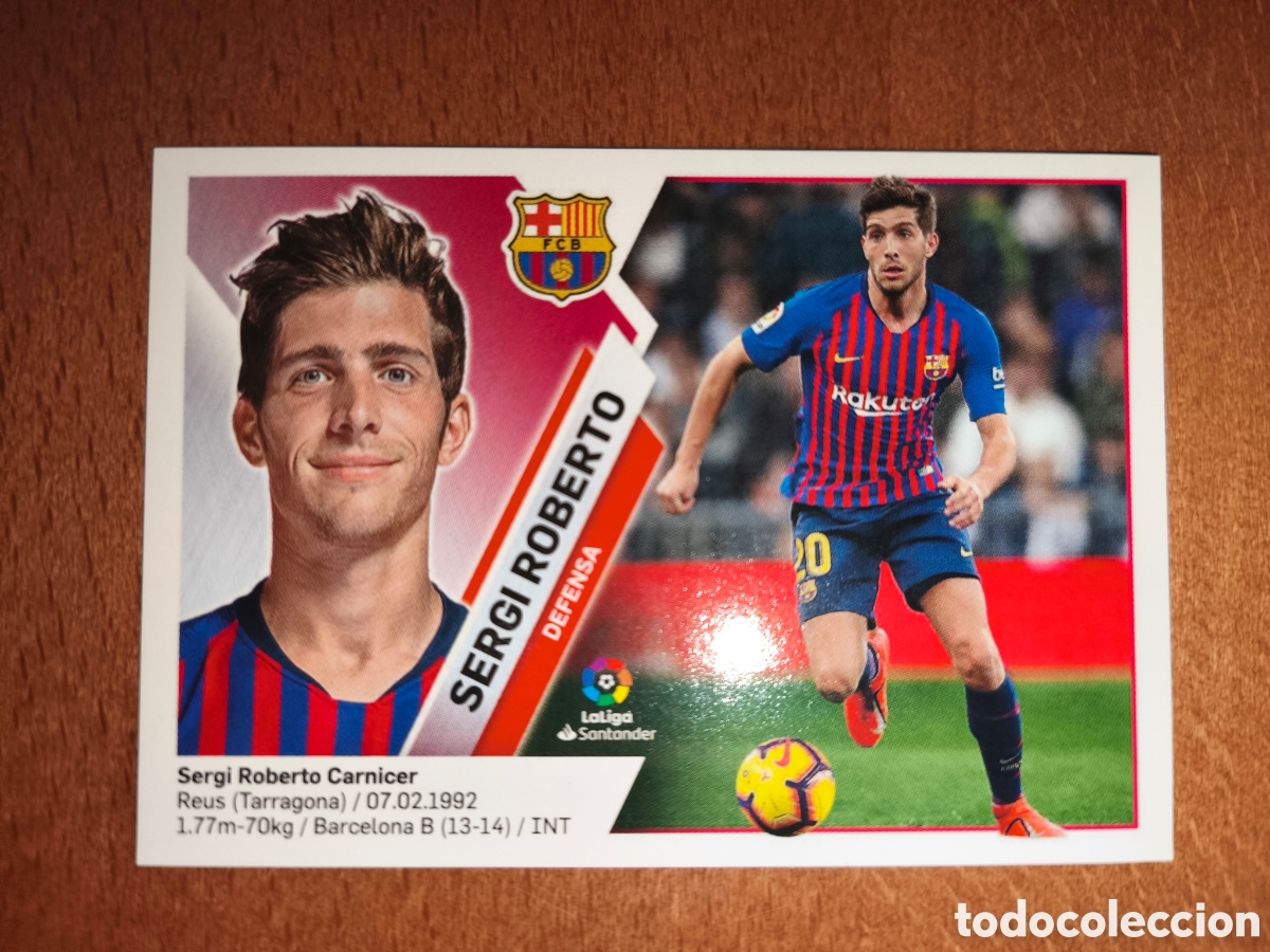 Cromos de f&uacute;tbol: Sergi Roberto n&deg;4A liga este 19/20 Barcelona