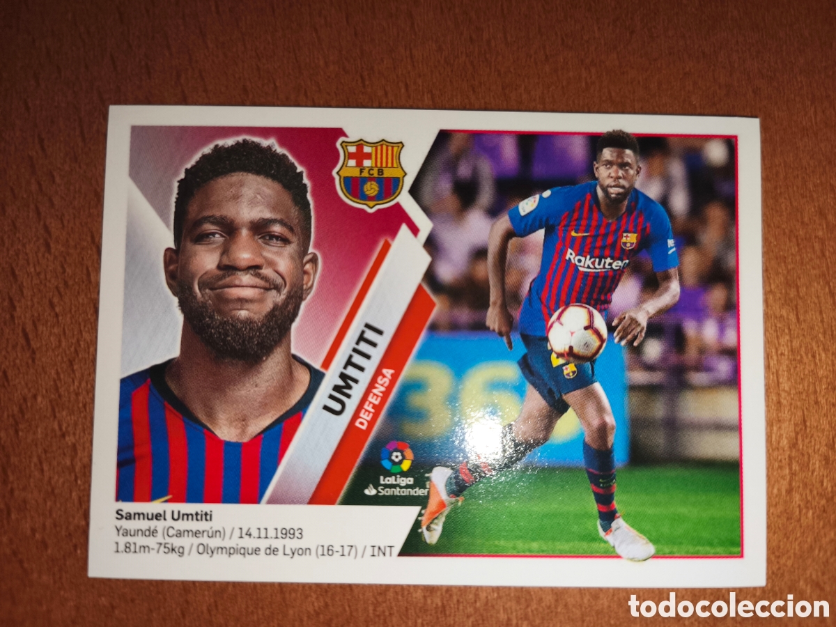 Cromos de f&uacute;tbol: Umtiti n&deg;4B liga este 19/20 Barcelona