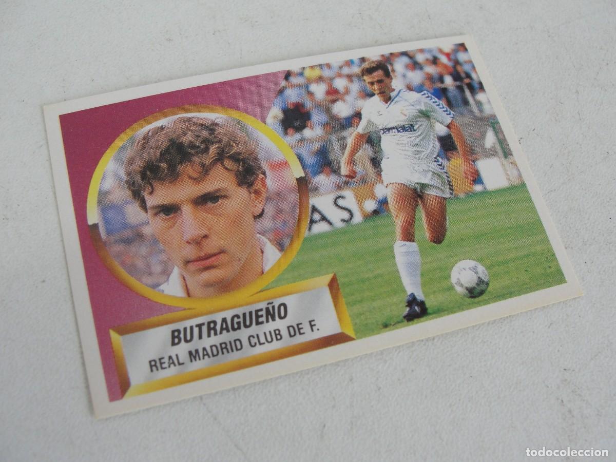 Football Stickers: liga este 88 89 - real madrid - n&ordm; 14 BUTRAGUE&Ntilde;O / EL BUITRE - NUNCA PEGADO