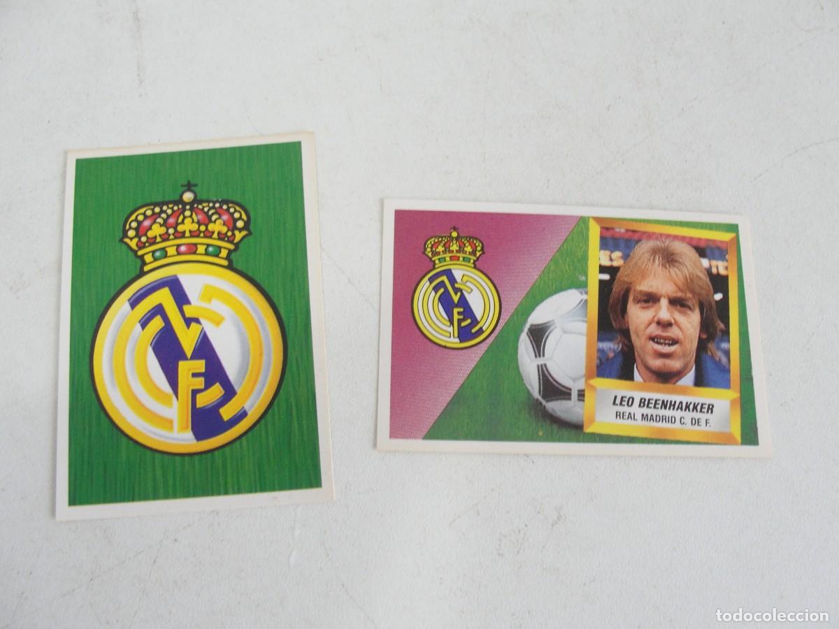 Fu&szlig;ball-Sticker: LIGA ESTE 88 89 - REAL MADRID CF ESCUDO - NUNCA PEGADO - STOCK DE TIENDA - IMPECABLE ESTADO
