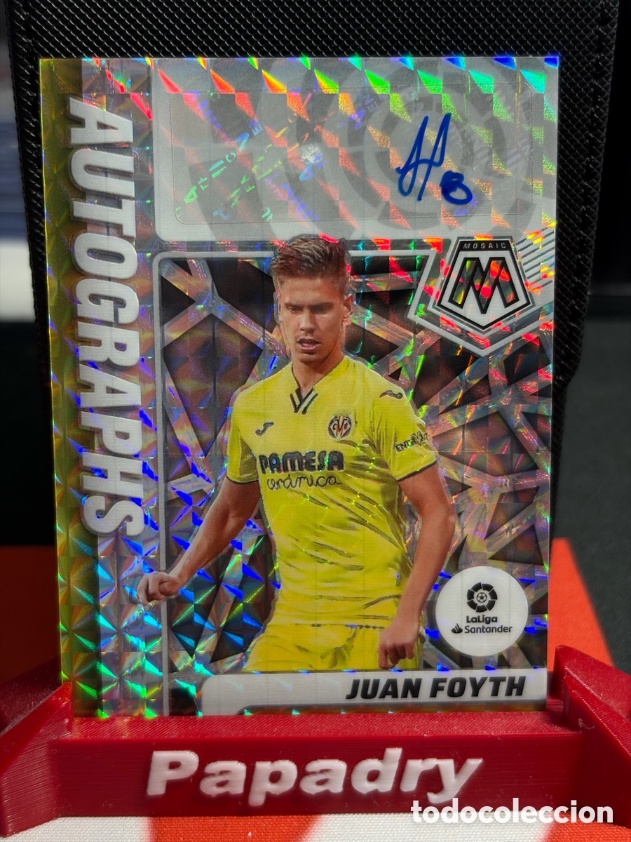 Cromos de f&uacute;tbol: 2021/22 Juan Foyth Villareal auto Panini Mosaic LaLiga