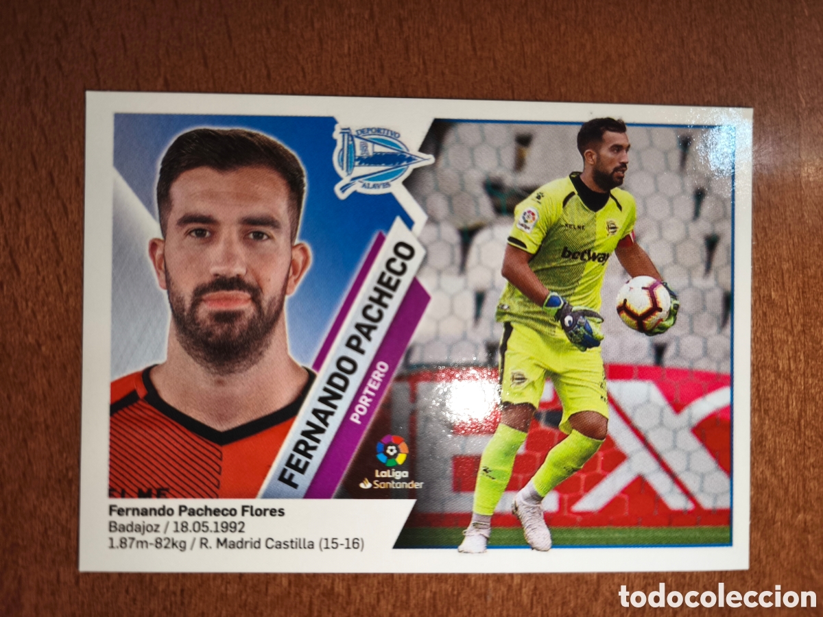 Cromos de f&uacute;tbol: Fernando Pacheco n&deg;1 liga este 19/20 Deportivo Alav&eacute;s